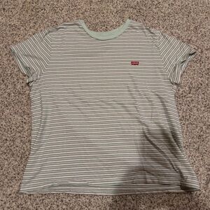 Striped Levi T-Shirt with Red Logo